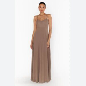 Show Me Your Mumu Taupe Faith Maxi Dress